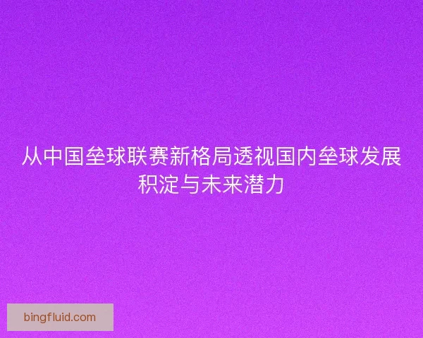 从中国垒球联赛新格局透视国内垒球发展积淀与未来潜力 从中国垒球联赛新格局透视国内垒球发展积淀与未来潜力